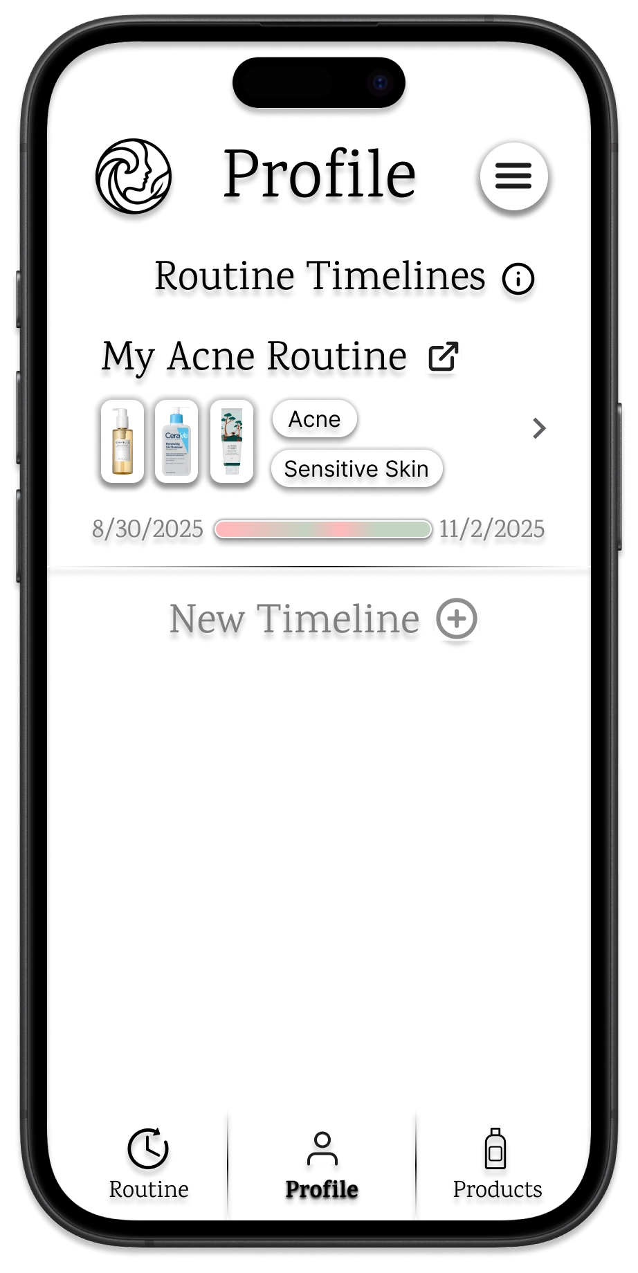 Routine timeline view.